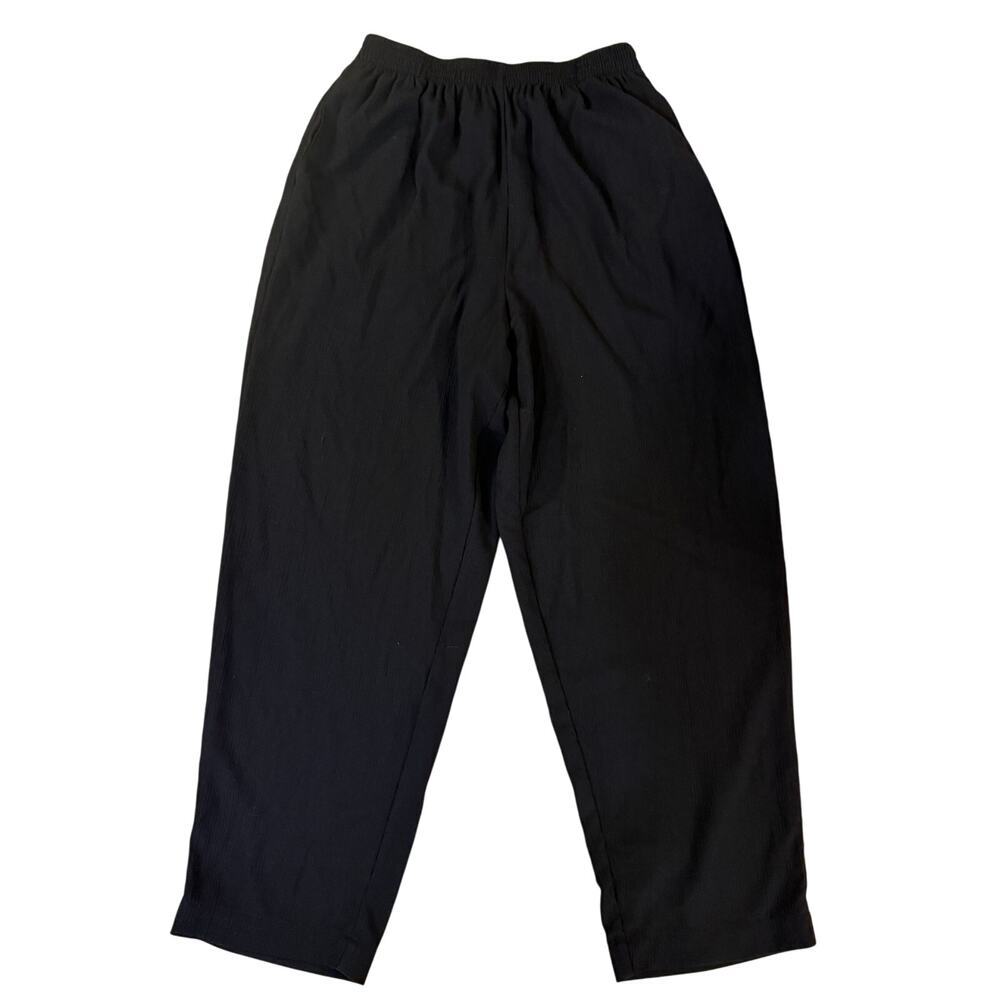 Vintage Studio 1940 Pants Women's 14/16 Black Lightweight Dark Academia Retro